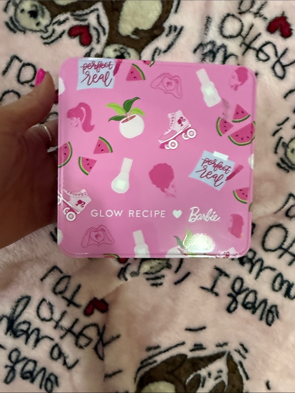 Barbie Pink Glow Recipe x Barbie Highlighter Compact empty